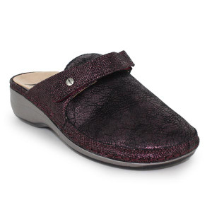 pantoufle cuir femme